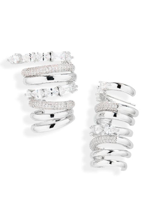 Cubic Zirconia Ear Climbers