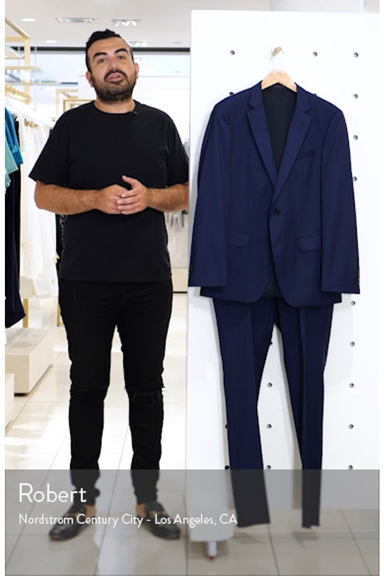 Genius Trim Fit Solid Wool Suit video