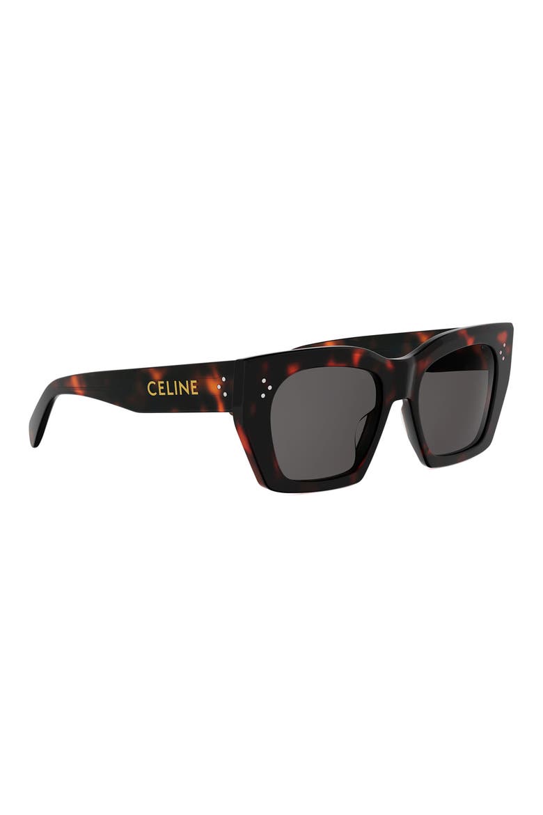 53mm Square Sunglasses, Alternate, color, DARK HAVANA / SMOKE