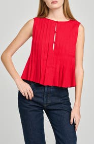 WAYF Romy Pleated Top