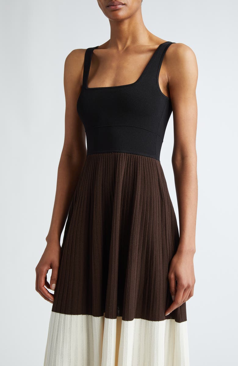 Maria McManus Colorblock Square Neck Rib Dress, Alternate, color,