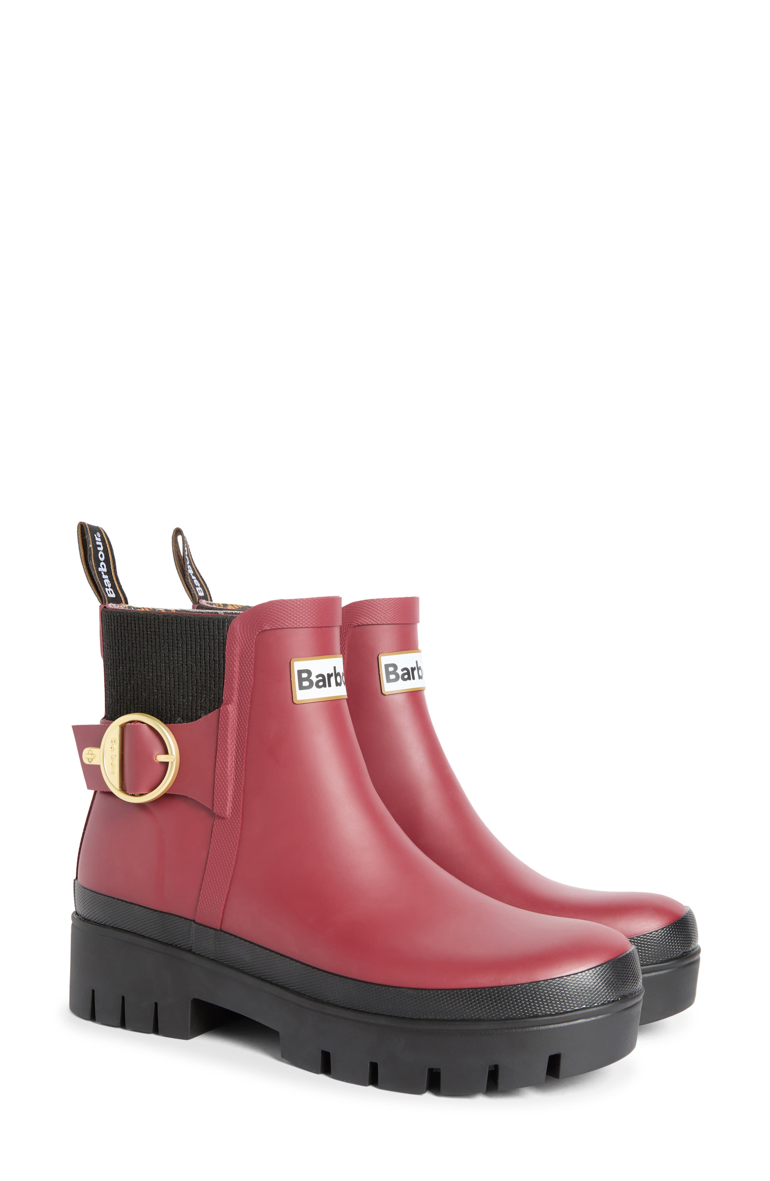 Hepburn Ankle Rain Boot, Main, color, CRANBERRY RED
