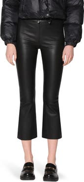 Walter Baker Luisa Leather Crop Flare Leg Pants