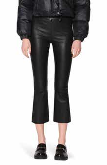 Walter Baker Luisa Leather Crop Flare Leg Pants