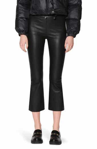 Walter Baker Luisa Leather Crop Flare Leg Pants