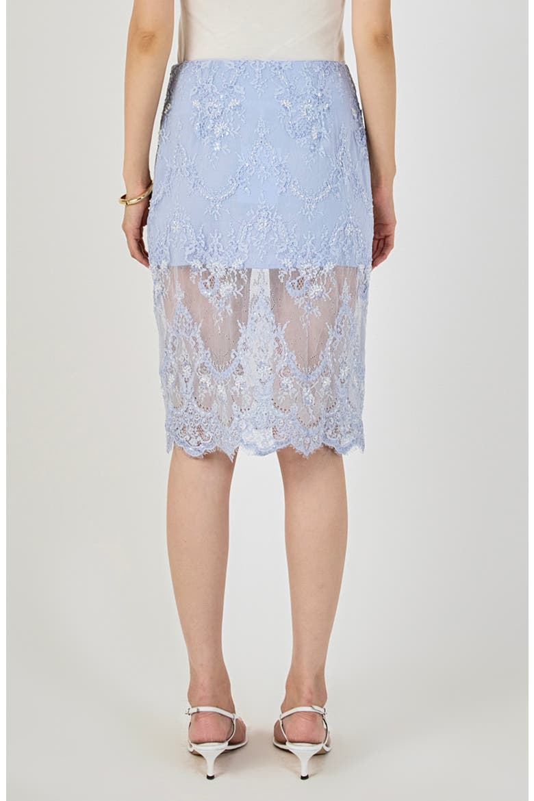 Sequin Lace Midi Skirt, Alternate, color, POWDER BLUE