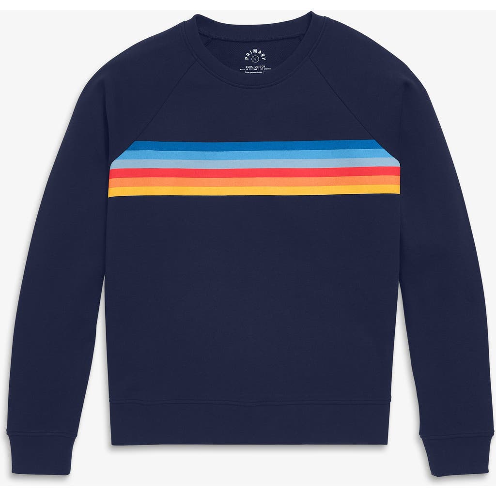 Primary Adult 24/7 Banner Stripe Sweatshirt In Blue
