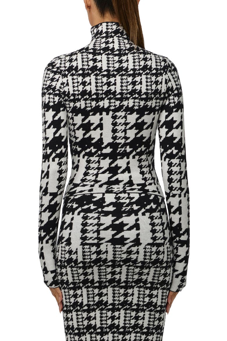 Dual Houndstooth Turtleneck Knit Top, Alternate, color, DUAL HOUNDSTOOTH