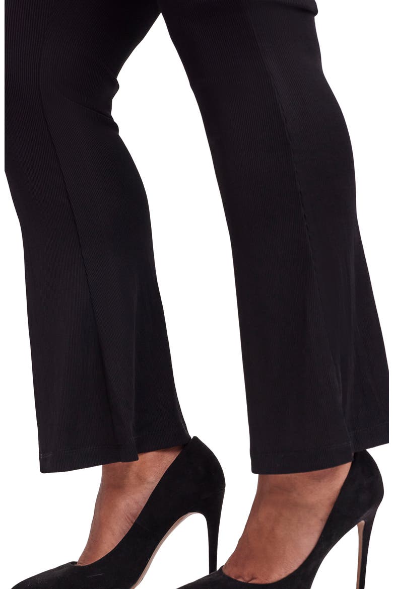 Emmy High Waist Kick Flare Pants, Alternate, color, BLACK