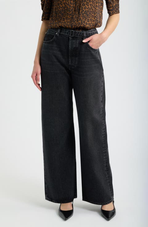 The Belted Loose High Waist Wide Leg Jeans