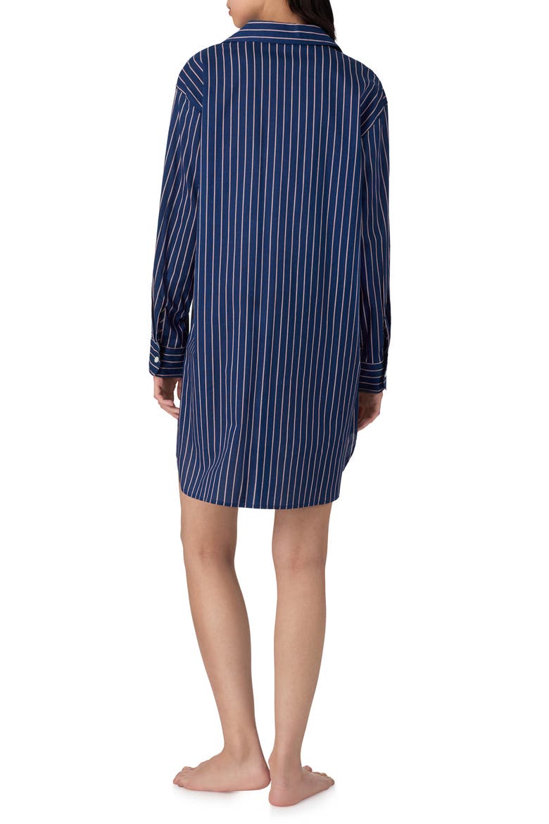 Monogram Nightshirt, Alternate, color, DARK BLUE STRIPE