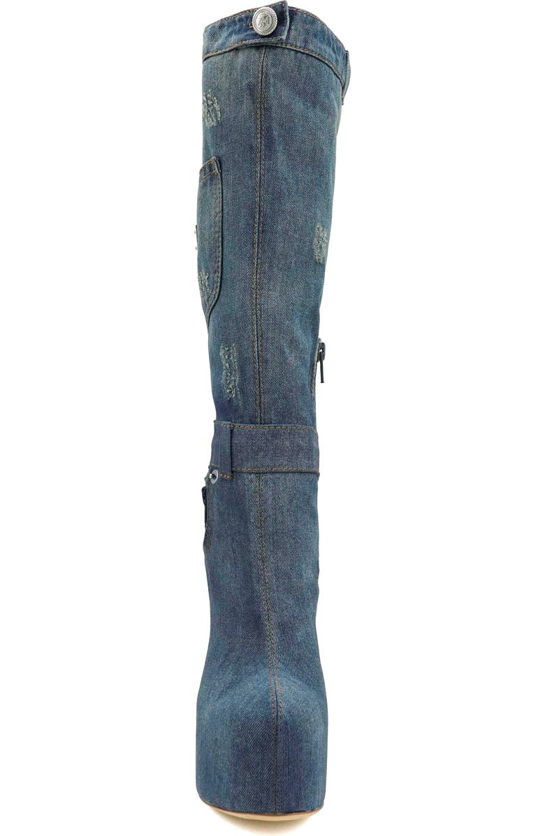 ZIGI Candida Platform Knee High Boot, Alternate, color, Blue Denim