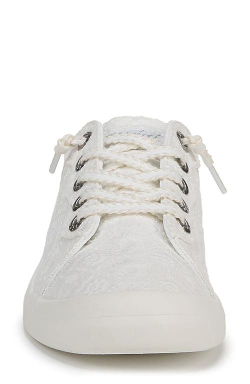 Blowfish Malibu Boardwalk Low Top Sneaker In White Lace Fabric