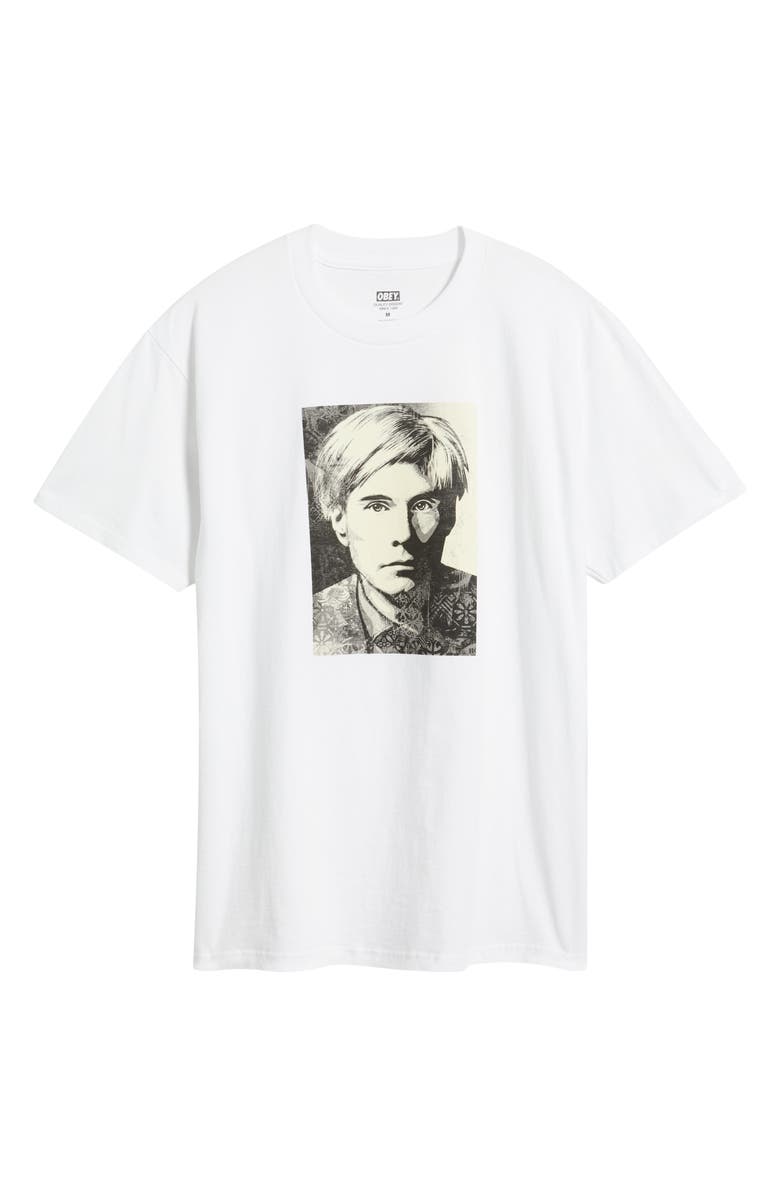 Obey Warhol Graphic T-Shirt, Alternate, color, White