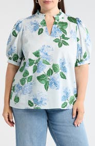 SUGARLIPS Terri Floral Puff Sleeve Top