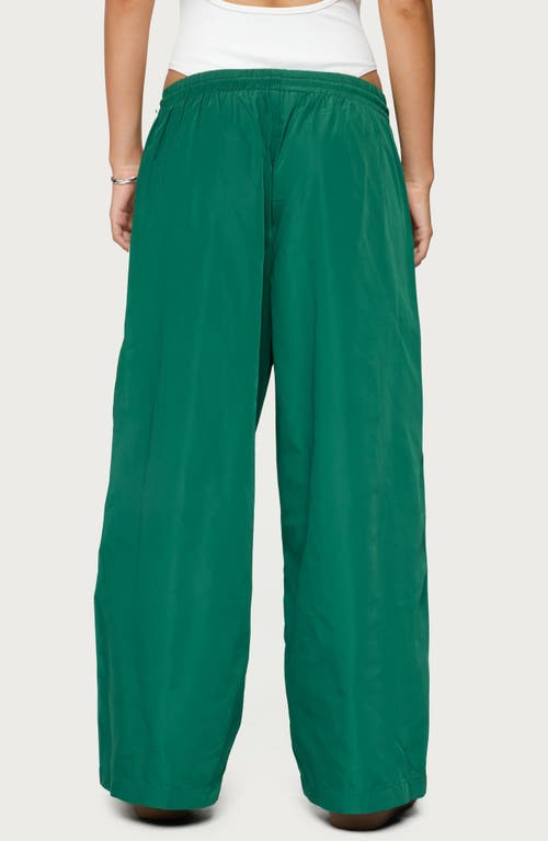 Edikted Petite Fauna Relaxed Fit Track Pants In Green