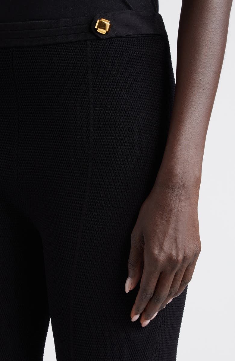 St. John Collection Stud Detail Stretch Piqué Leggings, Alternate, color,