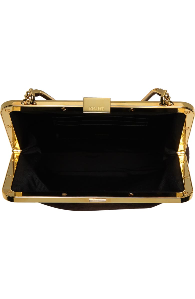 Khaite Lilith Suede Evening Bag, Alternate, color,