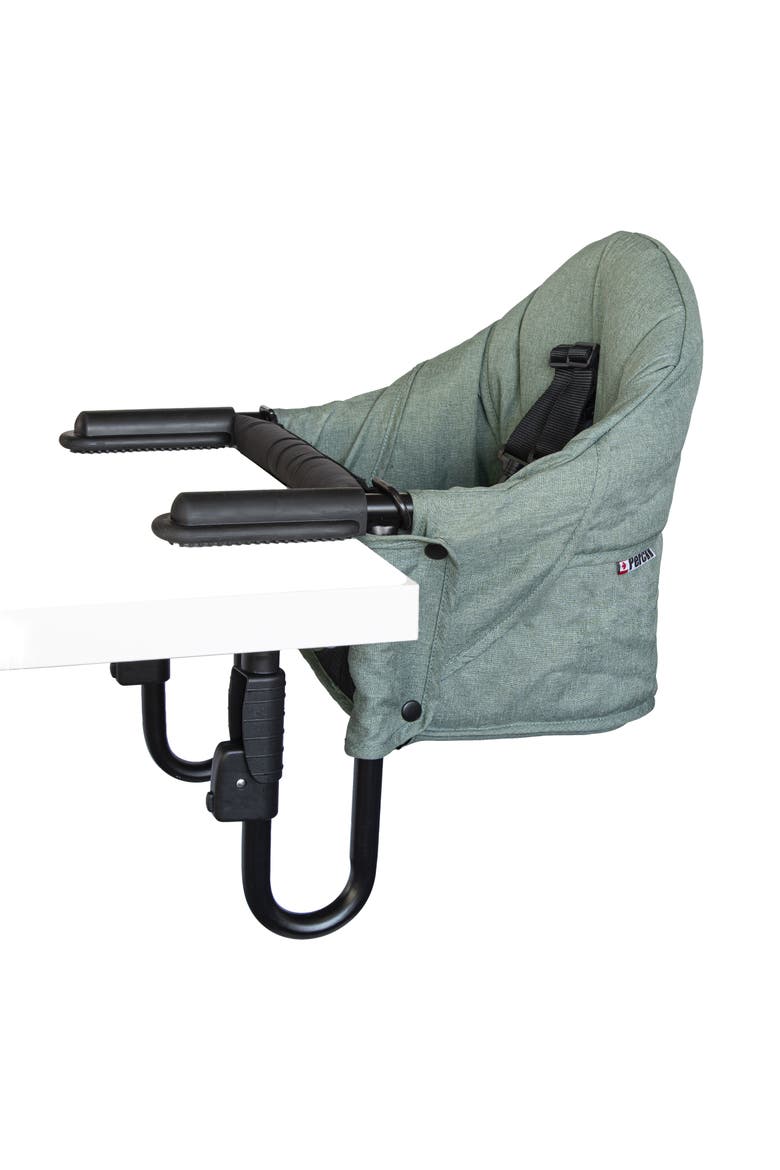 Perch Portable Hook-On Baby Highchair - Compact, Travel-Friendly & Fits Most Tables, Main, color, Forest Green
