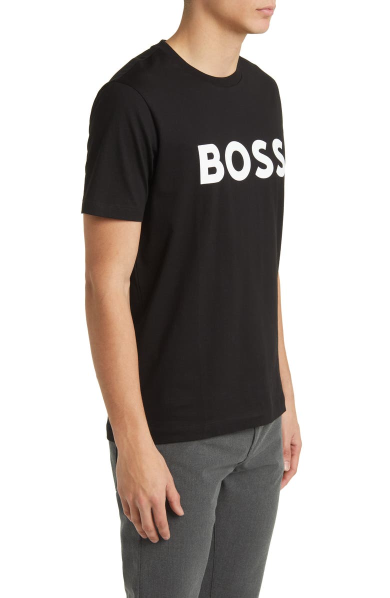 BOSS Tiburt Logo Graphic T-Shirt, Alternate, color, Black