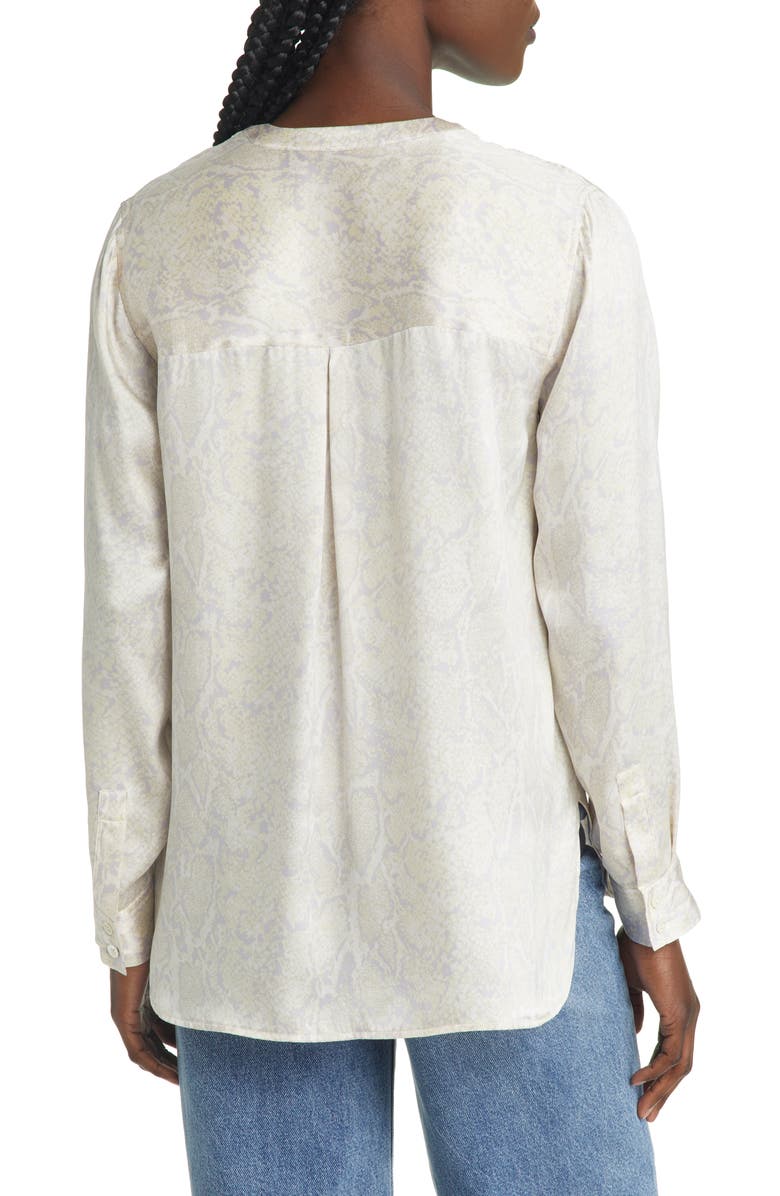 Rails Pearl Snake Print Silk Blouse, Alternate, color, 