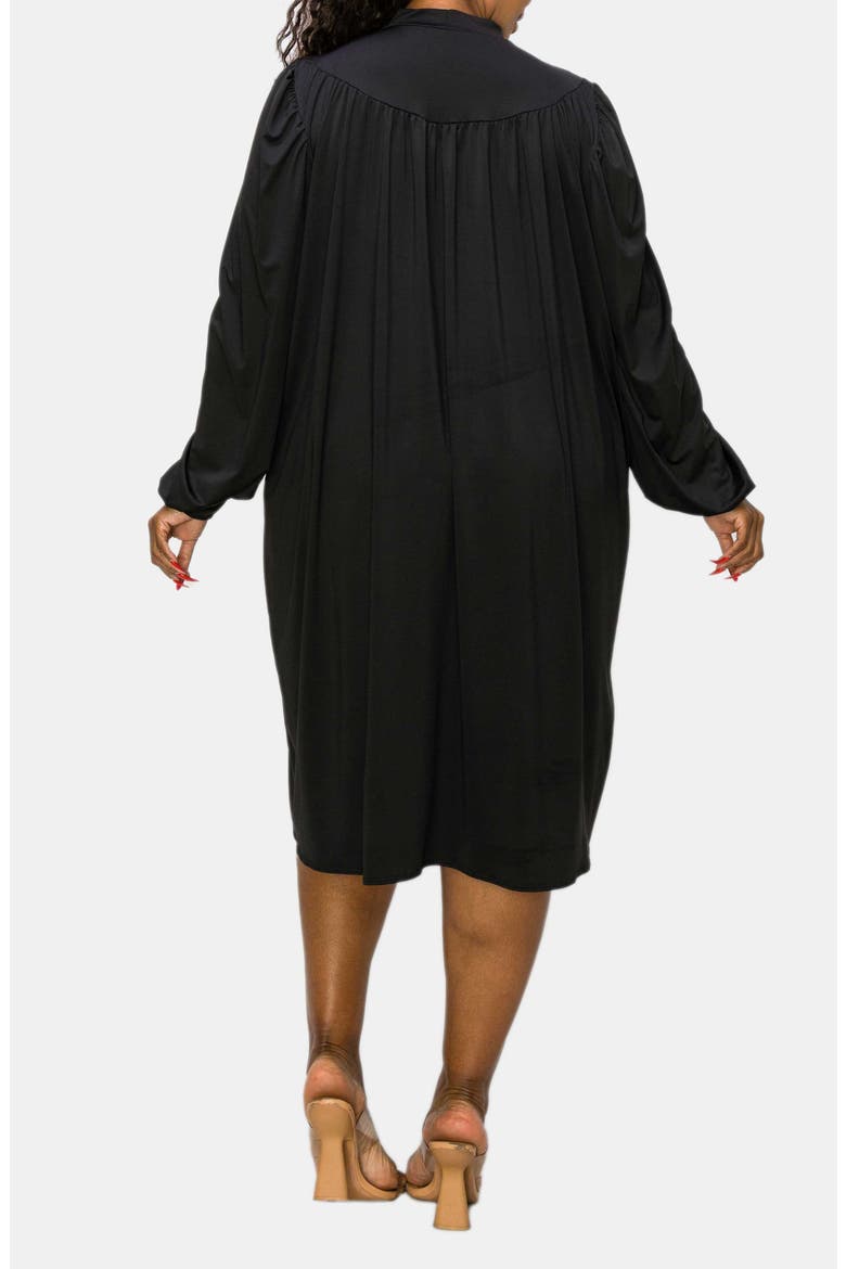 Amal Long Sleeve Stretch Dress, Alternate, color, BLACK