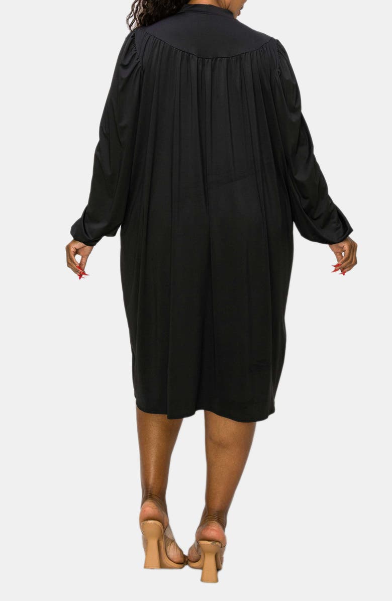 L I V D Amal Long Sleeve Stretch Dress, Alternate, color, Black