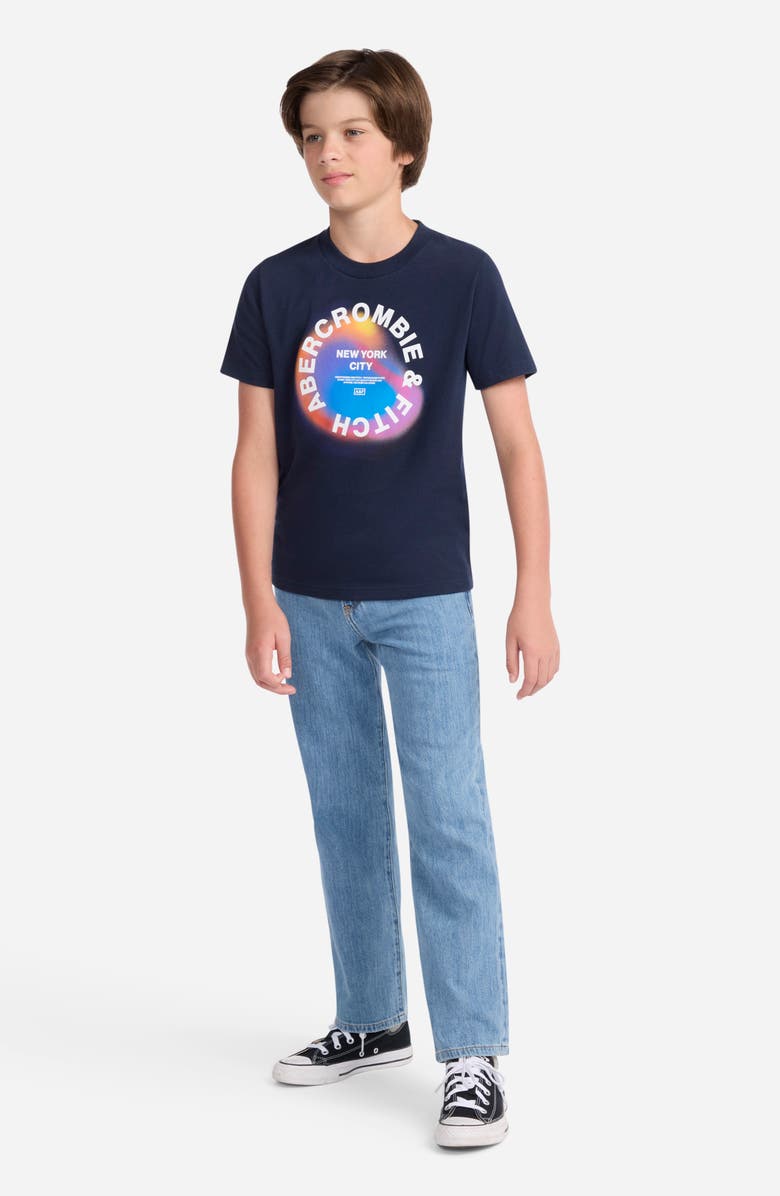 abercrombie kids Kids' Bight Lights Graphic T-Shirt, Alternate, color, Navy Blazer