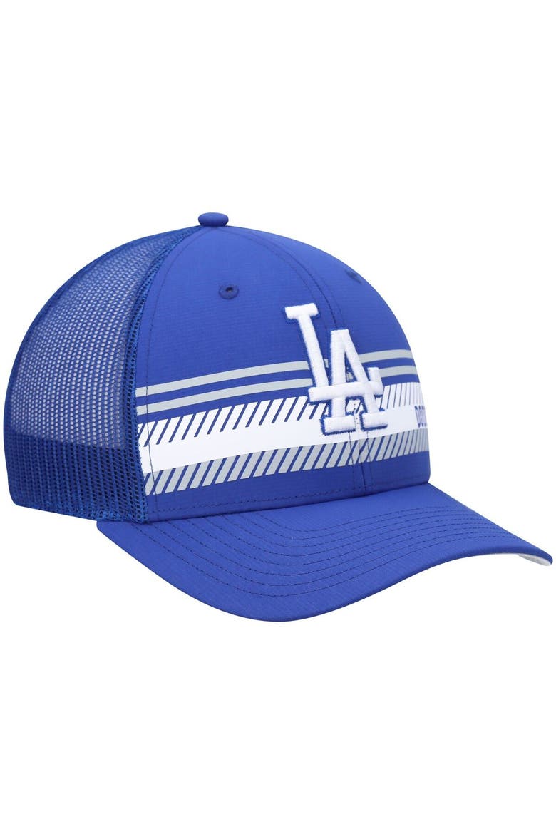 Men's '47 Royal Los Angeles Dodgers Cumberland Trucker Snapback Hat, Alternate, color, Royal
