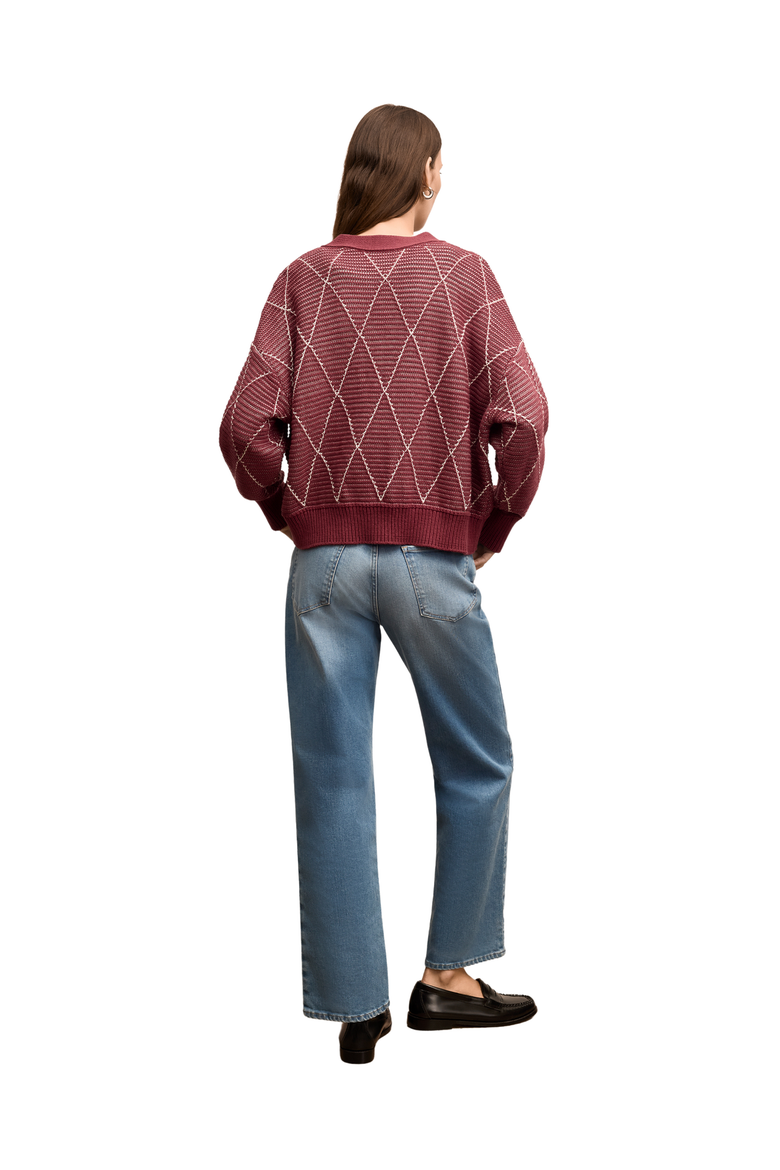 Dakota Easy Luxury Cardigan, Alternate, color, Red Umber