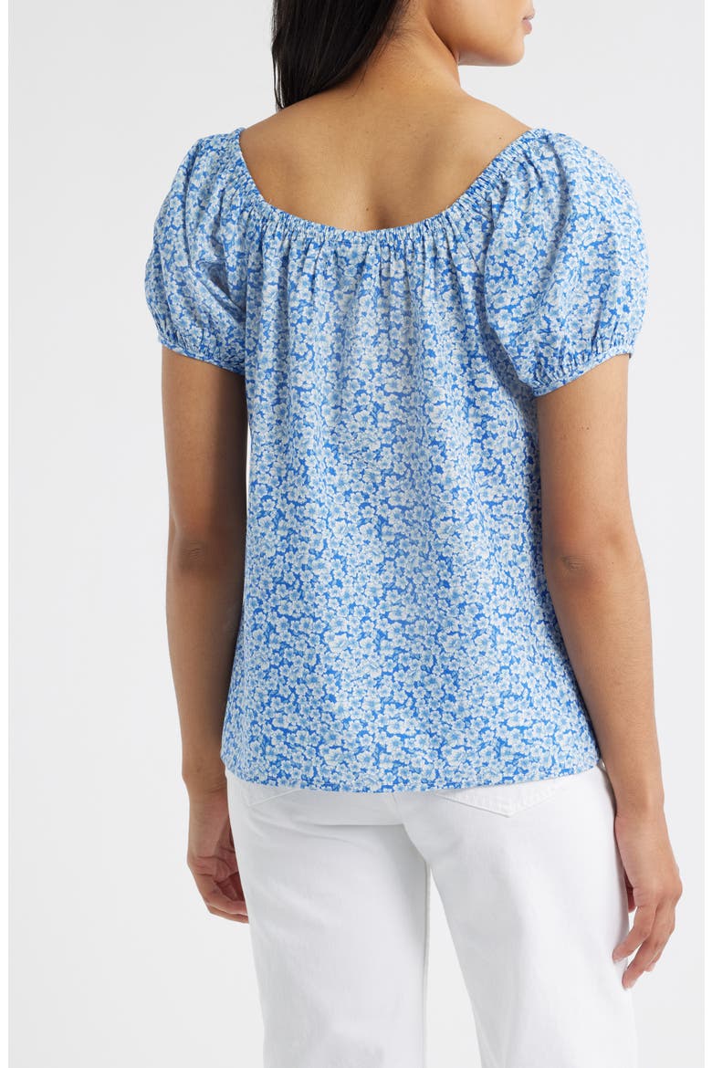 Floral Peasant Top, Alternate, color, BLUE FLORAL COMBO