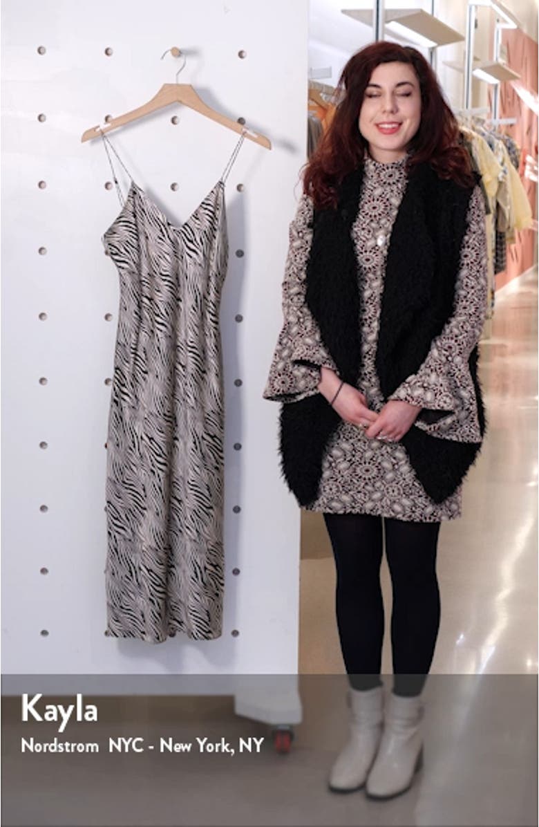 Raven Zebra Silk Slipdress, sales video thumbnail