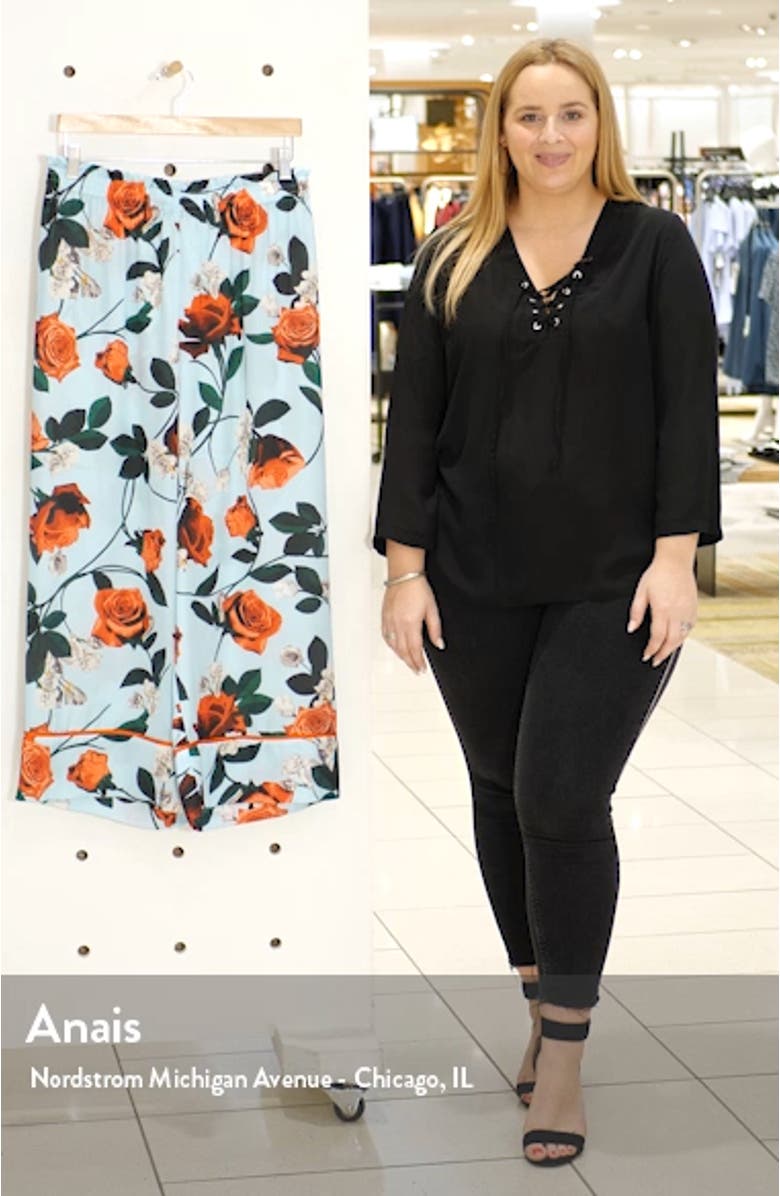 Elba Floral Crop Pants, sales video thumbnail