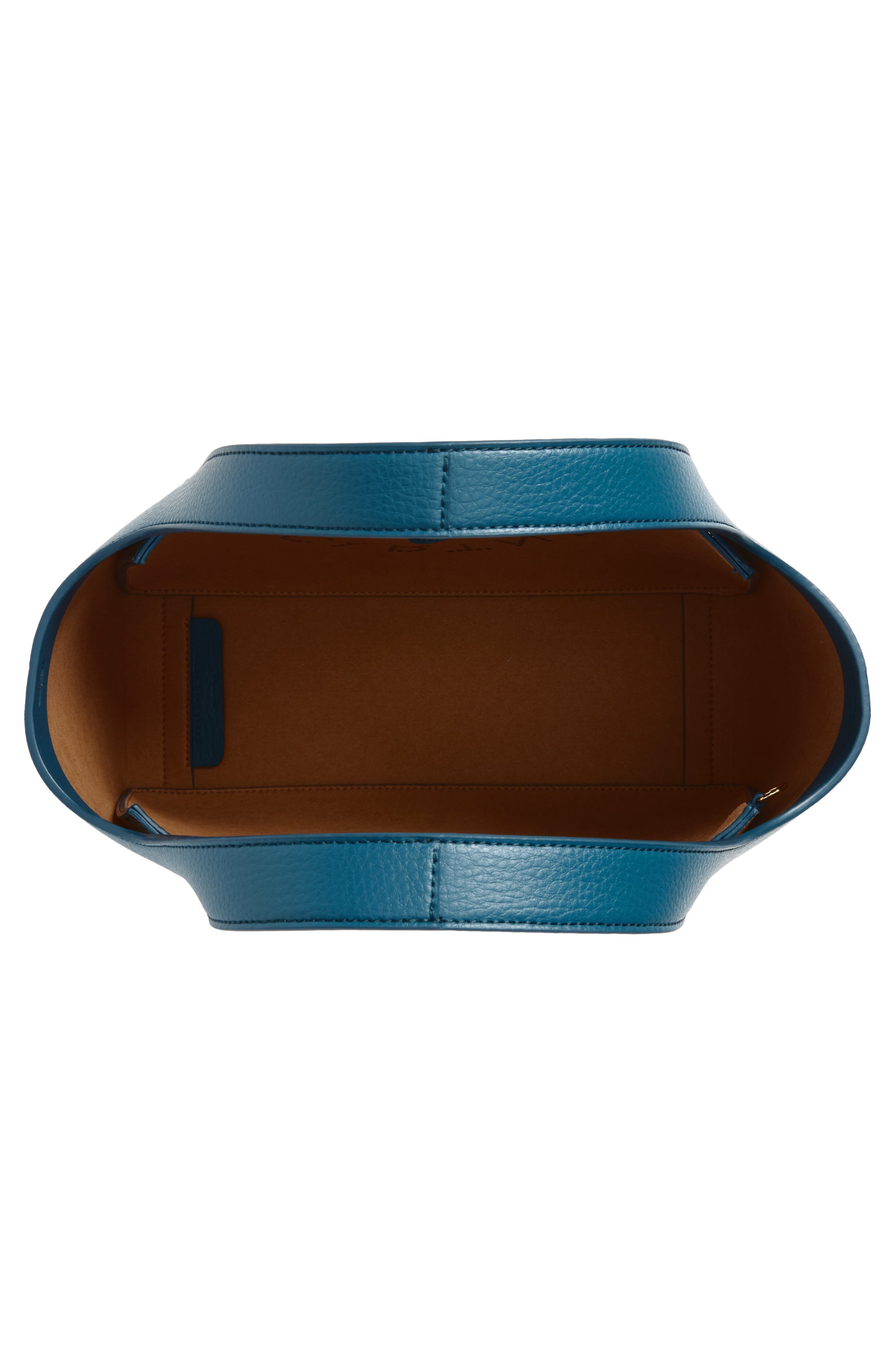 Stella McCartney Perforated Logo Grainy Faux Leather Tote, Alternate, color, Teal