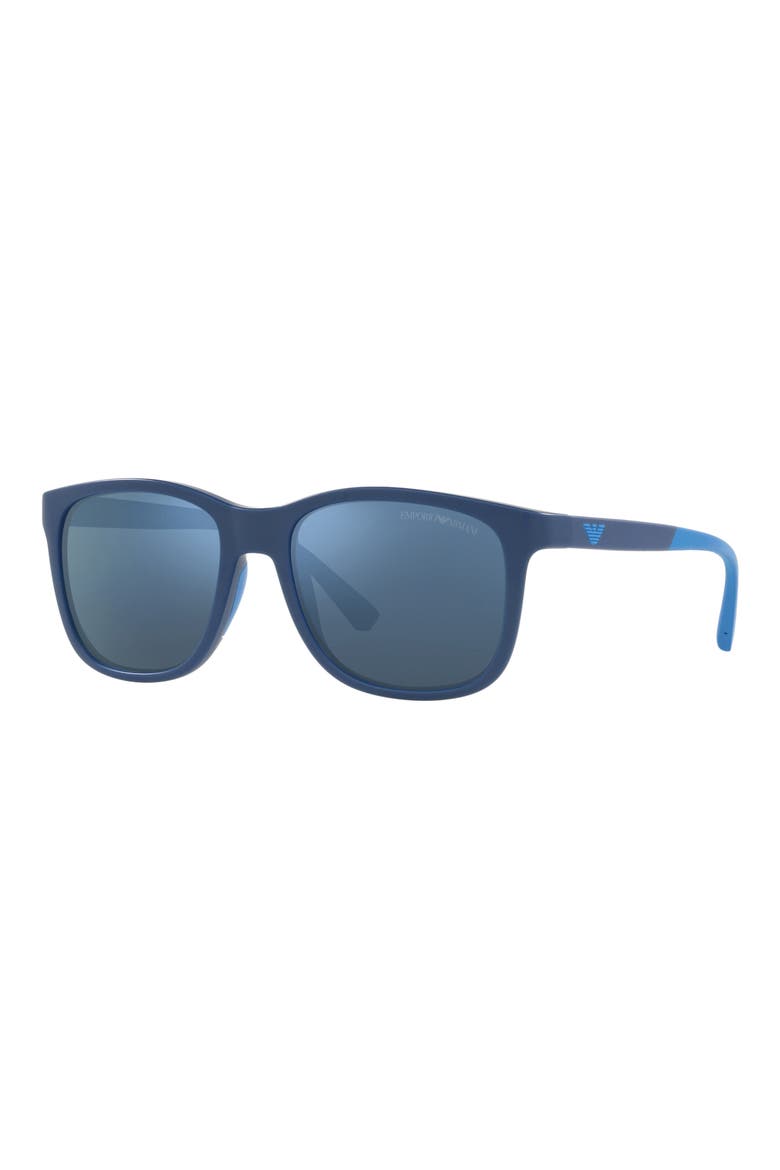 49mm Pillow Sunglasses, Alternate, color, BLUE / DARK BLUE MIRROR BLUE