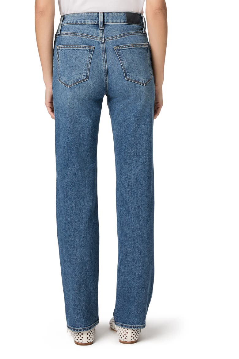 Stevie High Waist Straight Leg Jeans, Alternate, color, KEYSTONE