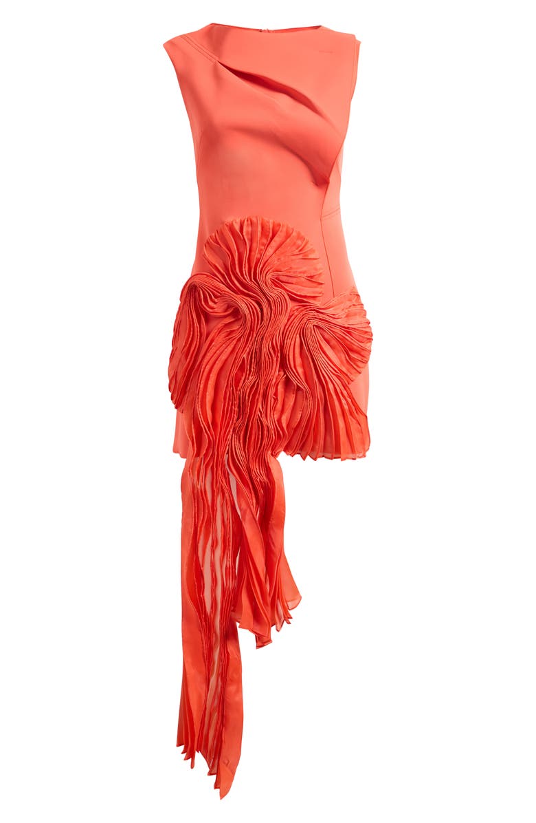 Acler Aberleigh Drape Cocktail Minidress, Main, color, Chilli