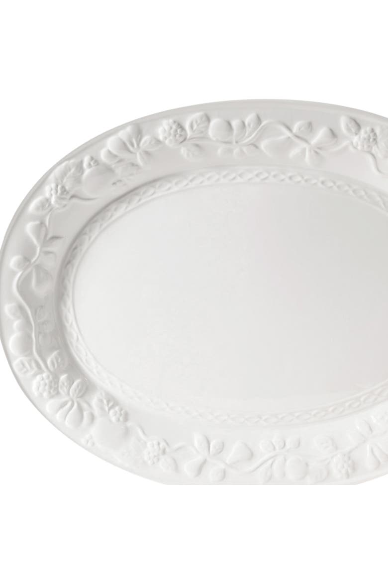 Fruitful 18.75 Inch Oval Platter, Alternate, color, White