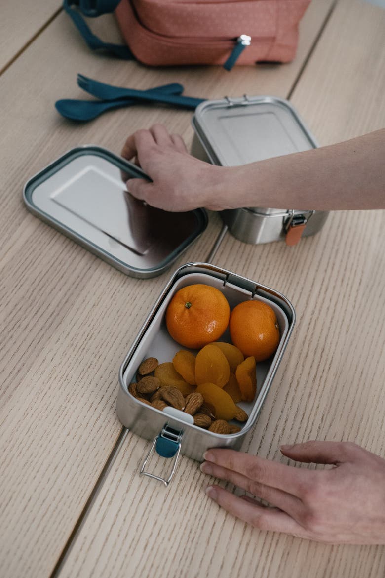 Stainless Steel Lunch Box with heat safe insert, Alternate, color, Blue Abyss
