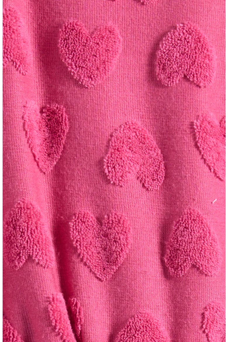 Loopy Heart Terry Romper, Alternate, color, HIBISCUS