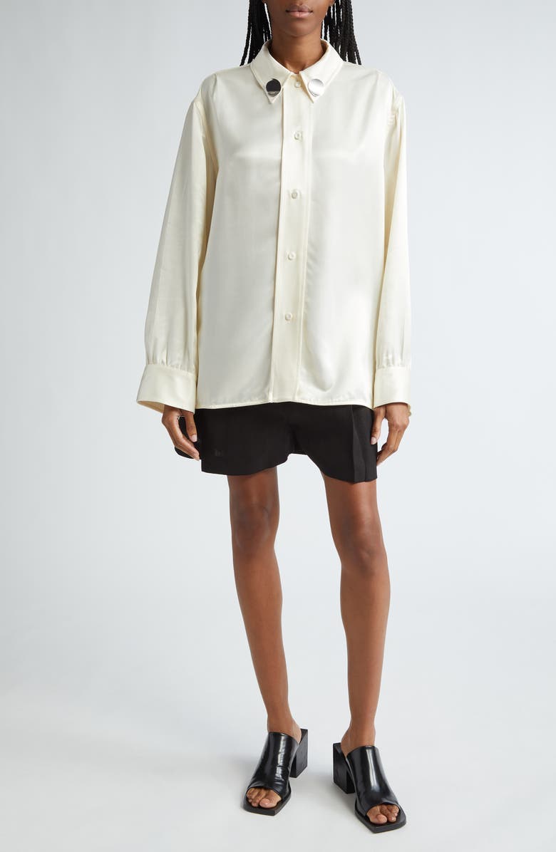 Jil Sander Pleated Tailored Shorts, Alternate, color, 001 Black