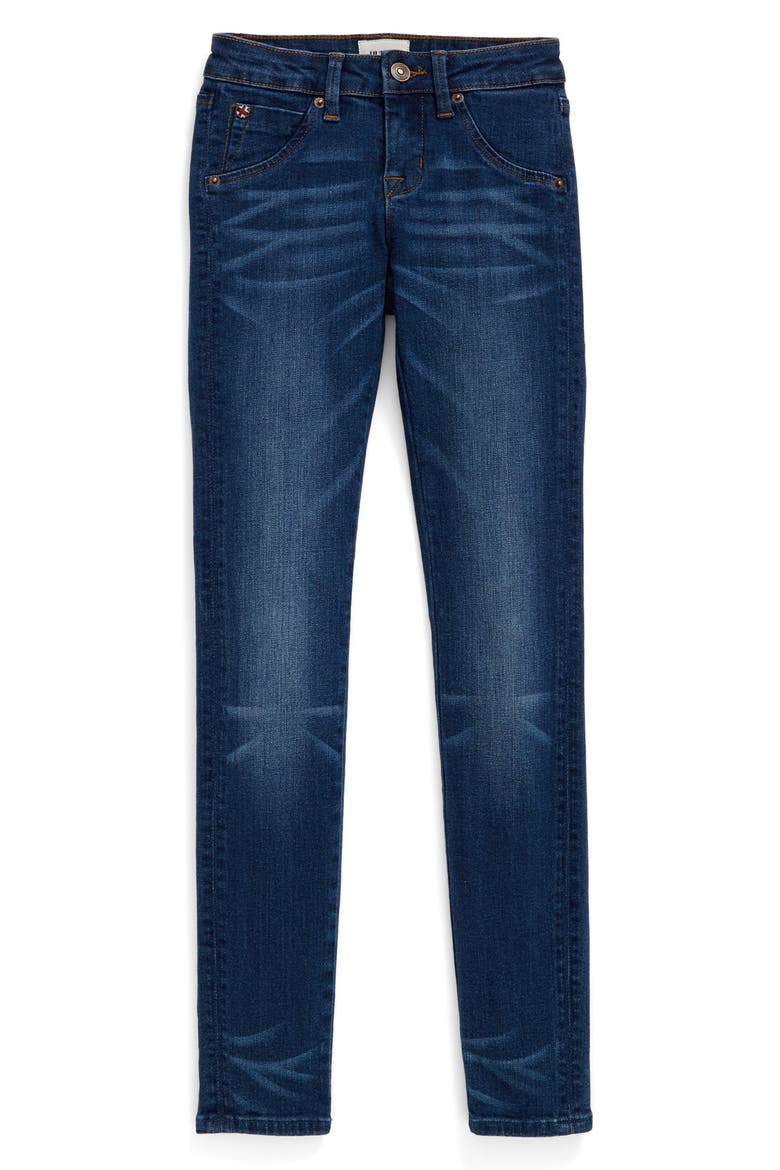 'Collin' Skinny Jeans, Main, color, DARK INDIGO SAND