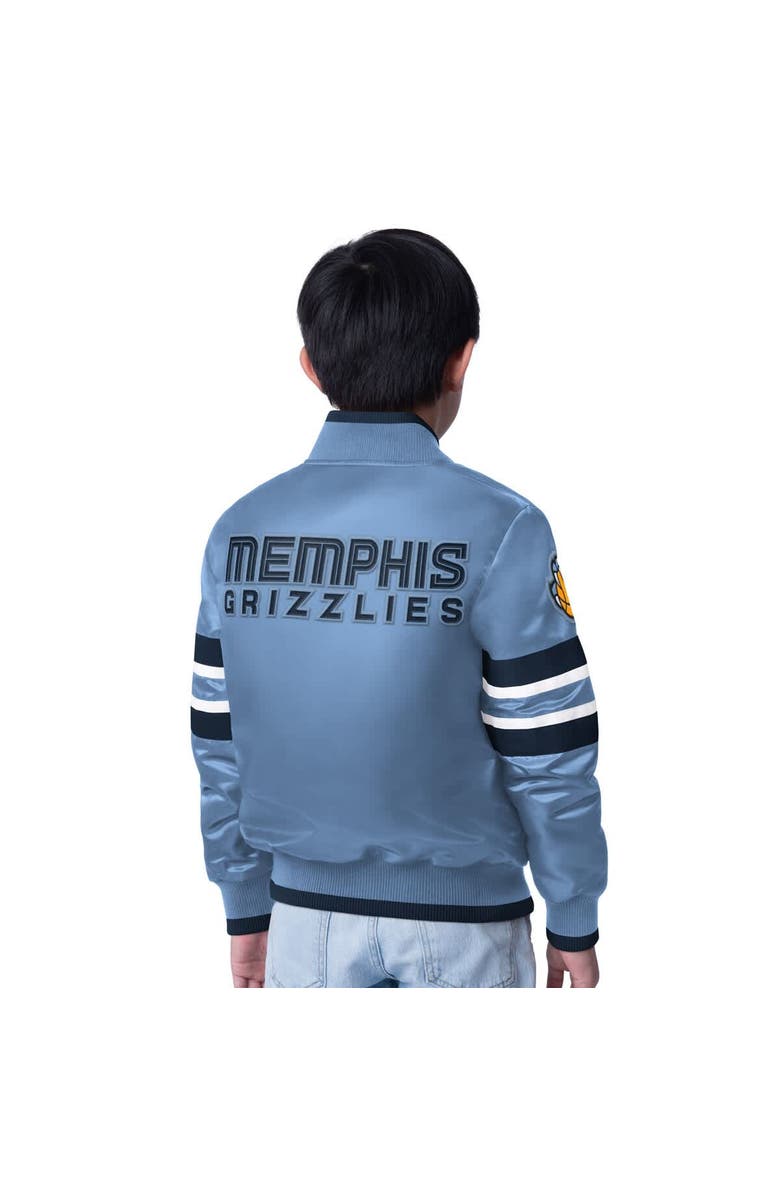 STARTER Youth Starter Light Blue Memphis Grizzlies Scout Varsity Full-Snap Jacket, Alternate, color, Light Blue