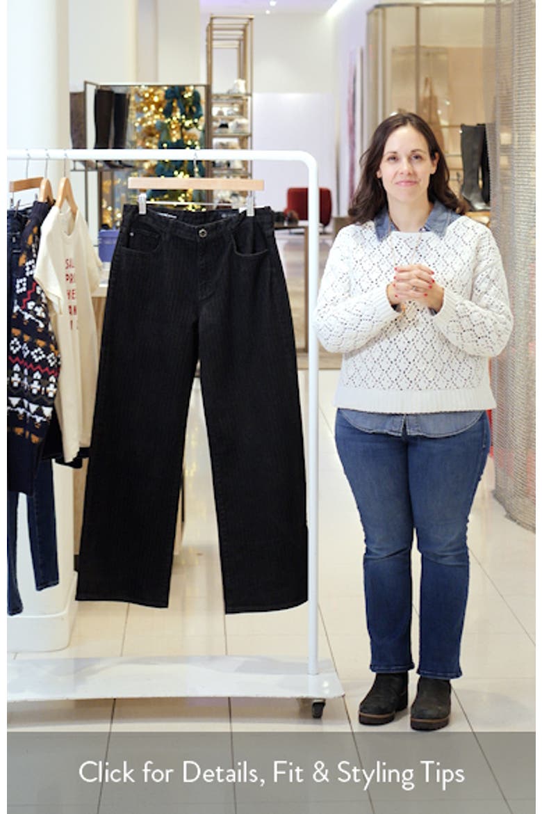 Saige Stripe Wide Leg Jeans video