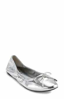 KARL LAGERFELD PARIS Velma Metallic Ballet Flat