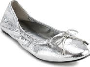 KARL LAGERFELD PARIS Velma Metallic Ballet Flat