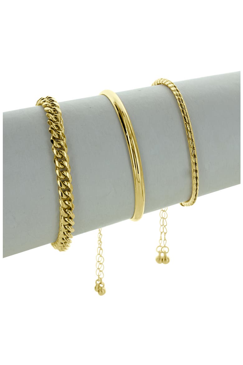 Mixed Chain 4-Piece Bracelet Set, Alternate, color, GOLD