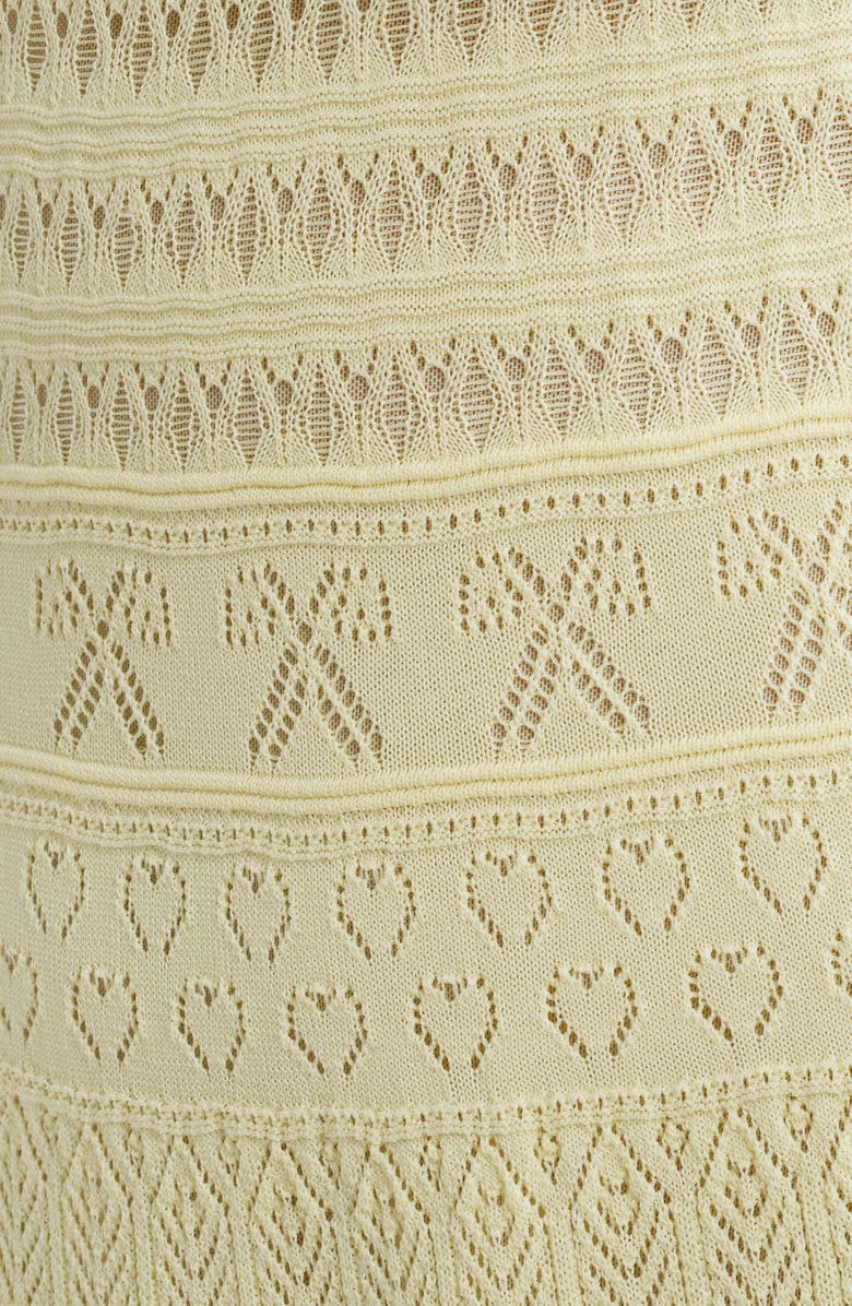 LoveShackFancy Darlena Pointelle Sundress, Alternate, color, Sugar Daisy