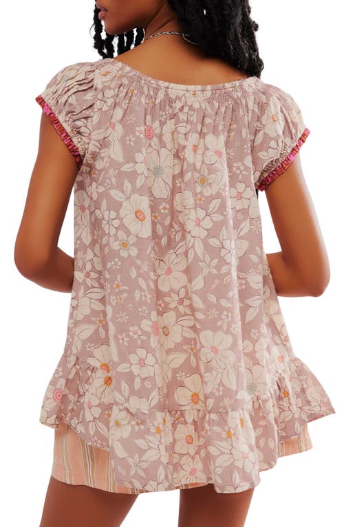 Free People Frankie Floral Tunic In Stone Combo