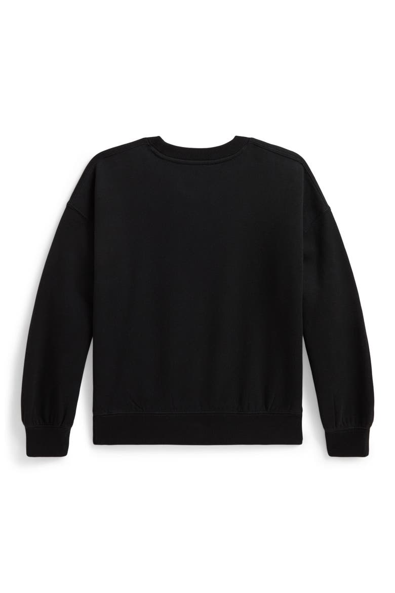 Kids' Polo Bear Family Graphic Print Sweatshirt, Alternate, color, BLACK